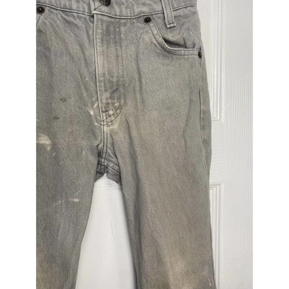 Levis Youth Boys Silver tab Jeans Size 7 Grey Heavily Distressed‎ See Desc